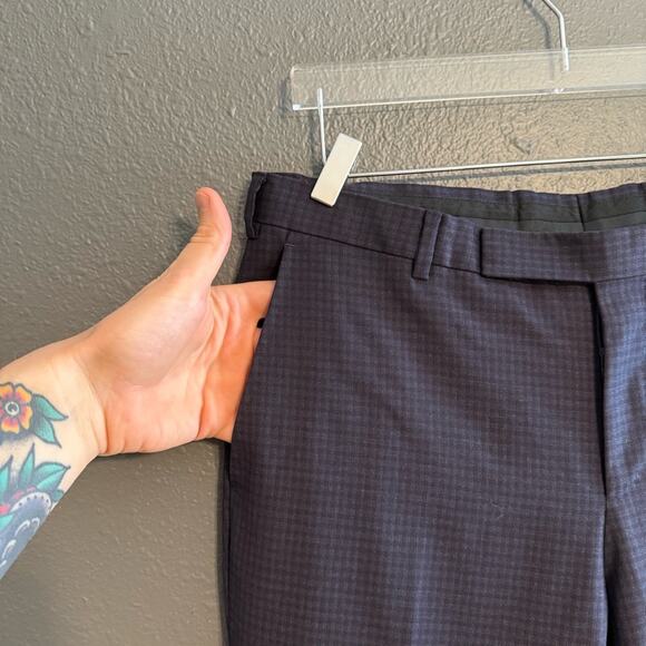 Z Zegna 100% Wool Plaid Trouser Size 32 - Picture 3 of 4